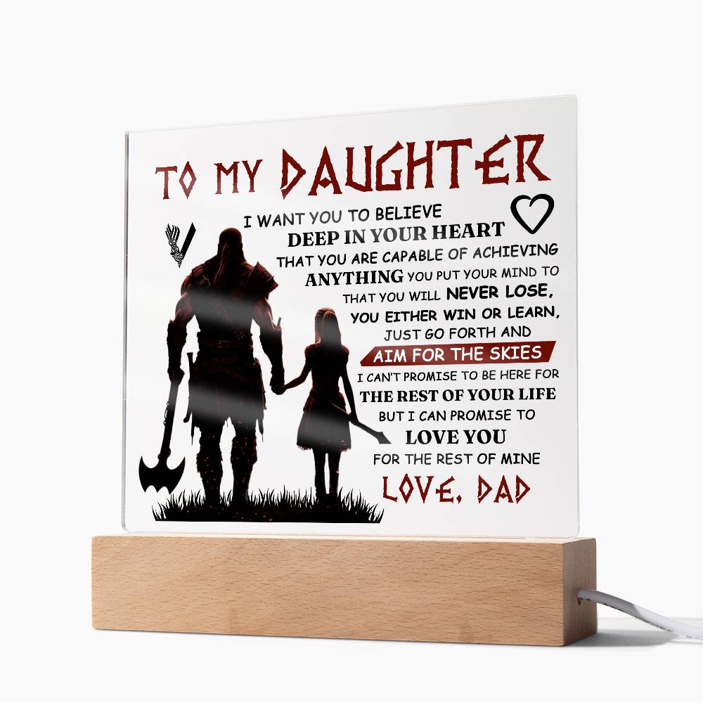 TO MY DAUGHTER SKIES ACRYLIC PLAQUE 2