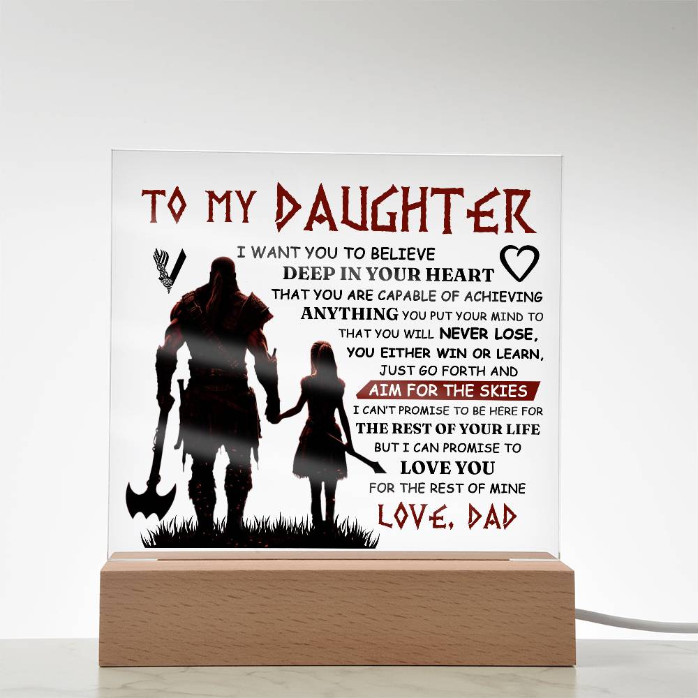 TO MY DAUGHTER SKIES ACRYLIC PLAQUE 2