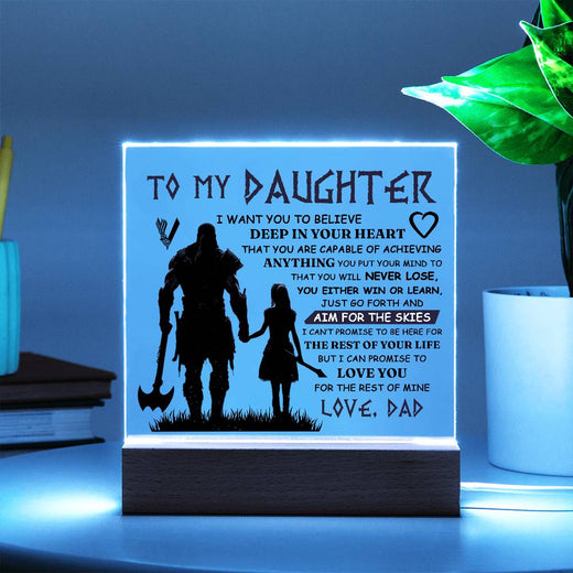 TO MY DAUGHTER SKIES ACRYLIC PLAQUE 2
