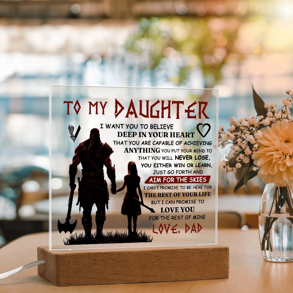 TO MY DAUGHTER SKIES ACRYLIC PLAQUE 2