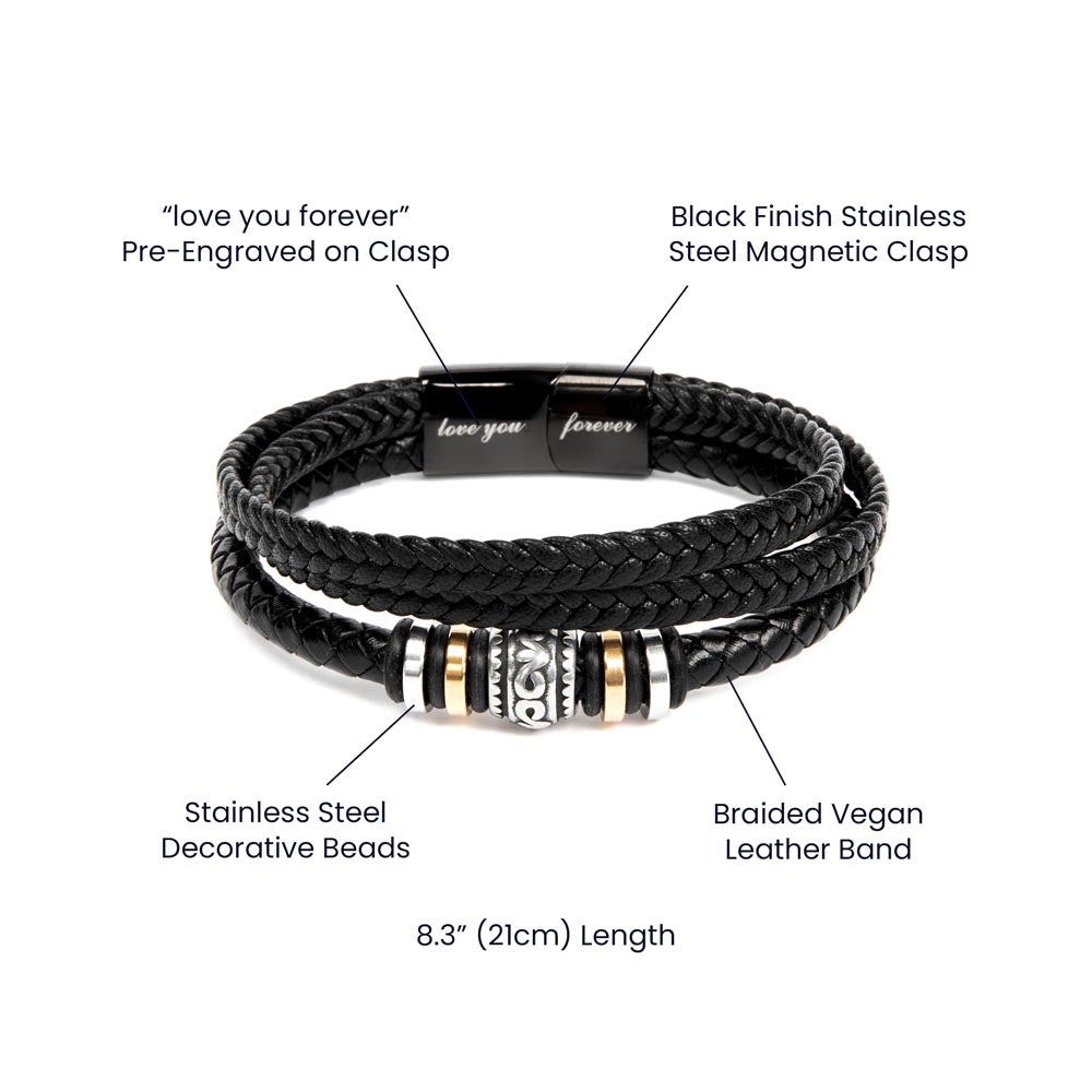 Love You Forever To My Grandson Bracelet Believe Deep